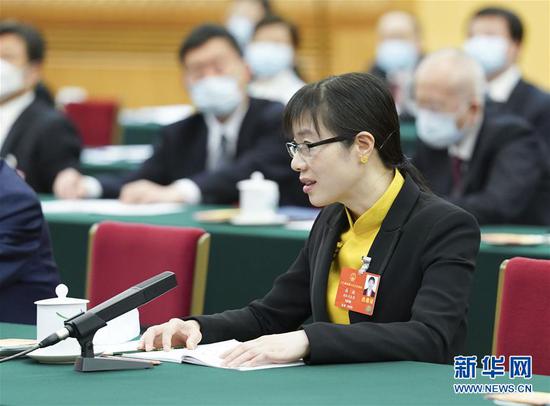 5月24日，全國人大代表禹誠參加湖北代表團的審議并發(fā)言。新華社記者 黃敬文 攝