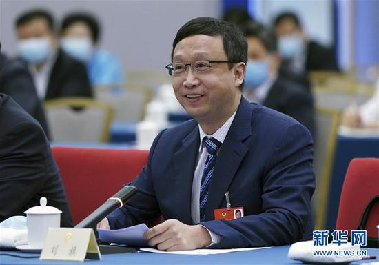  5月23日，全國政協(xié)委員劉旗在政協(xié)聯(lián)組會上發(fā)言。新華社記者 謝環(huán)馳 攝